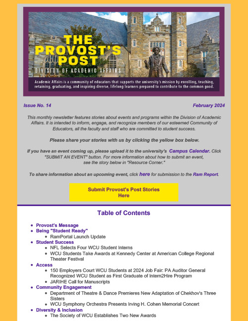 February Provost Post issue 2023