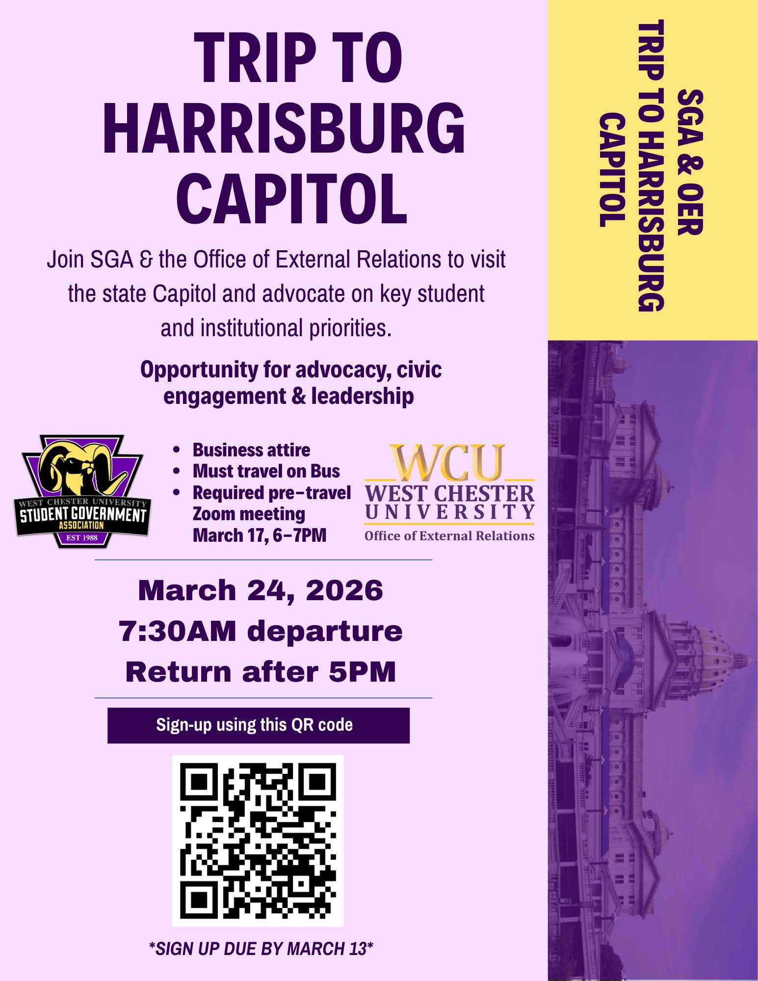 Bus Trip to Harrisburg (March 24, 2026)