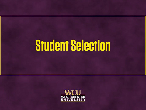 Student Selection