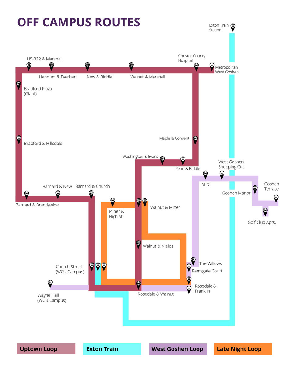 OFF CAMPUS Shuttle Map