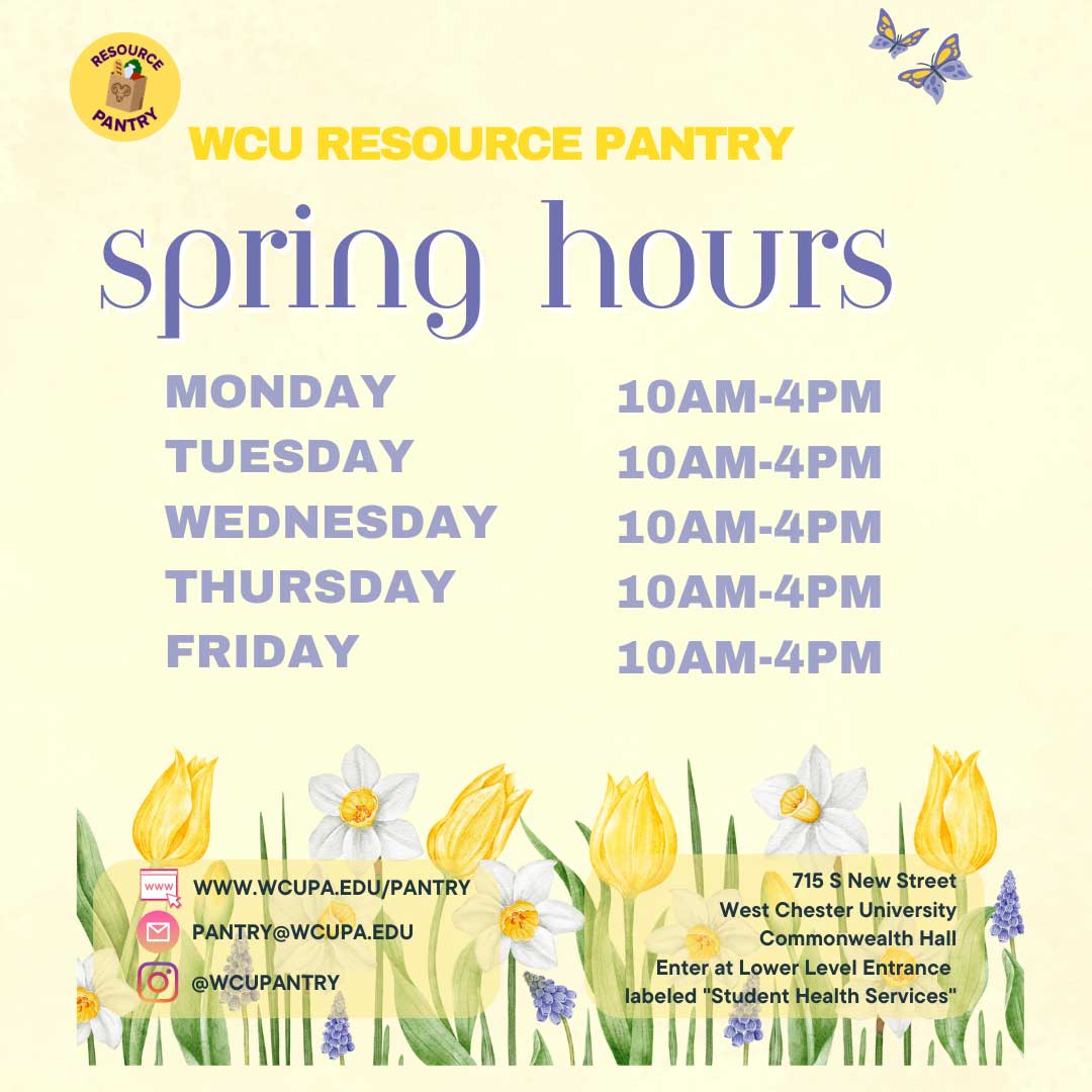 Resource Pantry Spring Hours