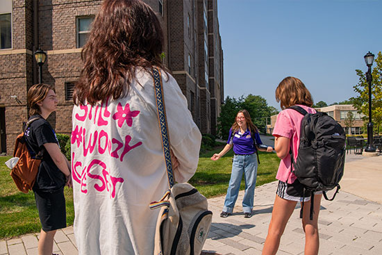 Orientation Leaders decorative photo taking a tour