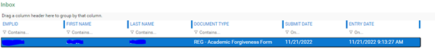 Dean Review of Academic Forgiveness Forms 5