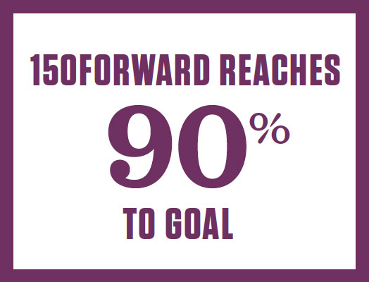 150Forward Reaches 90% to Goal