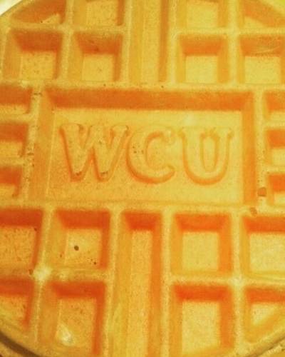 branded WCU waffle