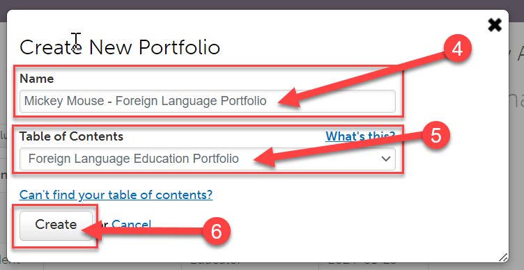 Create Portfolio