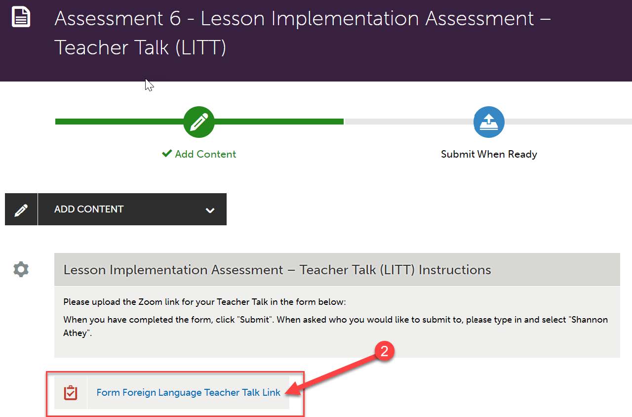 Form Foreign Language Teacher Talk Link