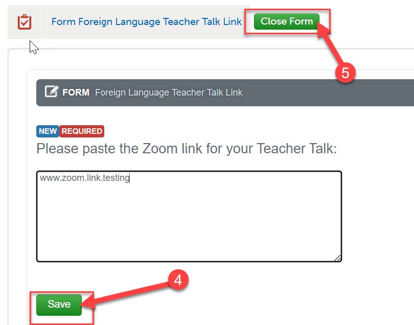 close form button