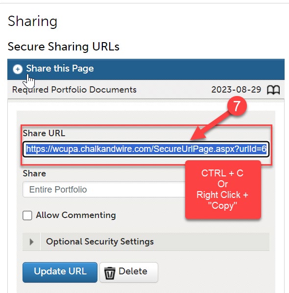 copy share url