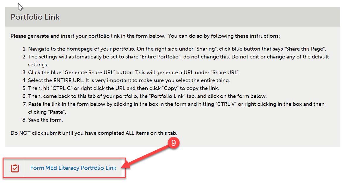 form med literacy portfolio link