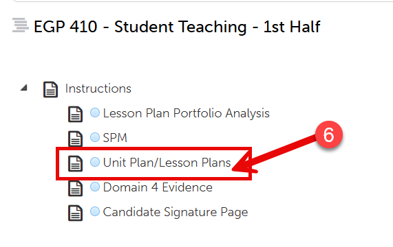 unit plan/lessons plan tab