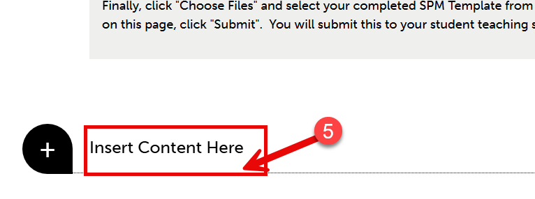 insert content