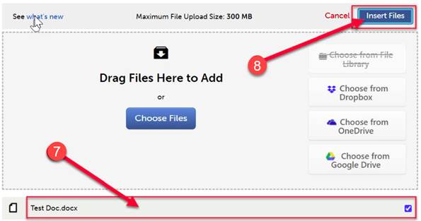 insert files