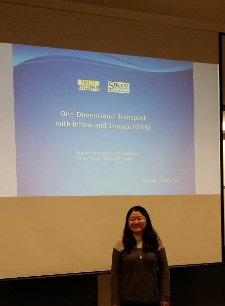  Cathy Yu with the Title Slide from her Spring 18 Seminar talk
