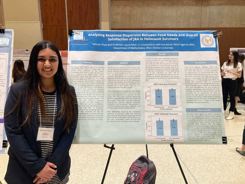 Sehrish Khan (undergraduate) with her poster