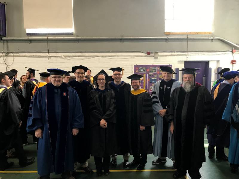 Mathematics Faculty at the Spring 2019 Graduation