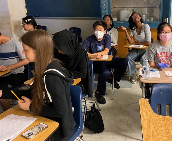 students working in a lab