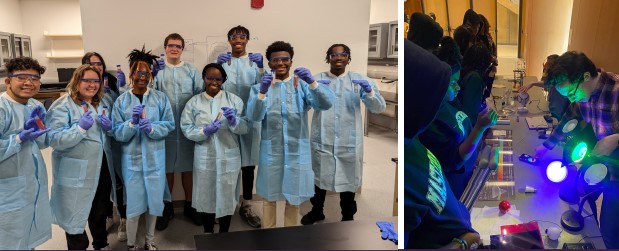 students in lab coats