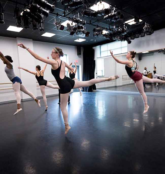 Students in a dance class